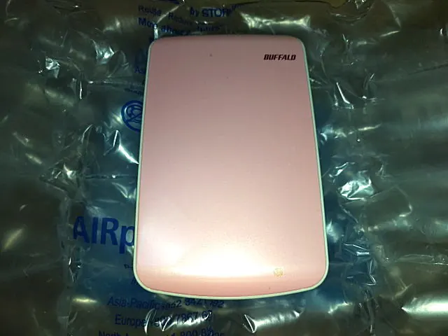 お預かりした BUFFALO HD-PET500U2-PK(500GB) の実機