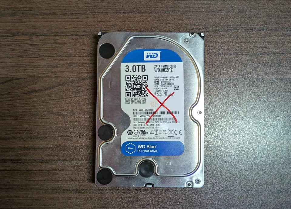 WESTERN DIGITAL WD30EZRZ（3.0TB） の実機